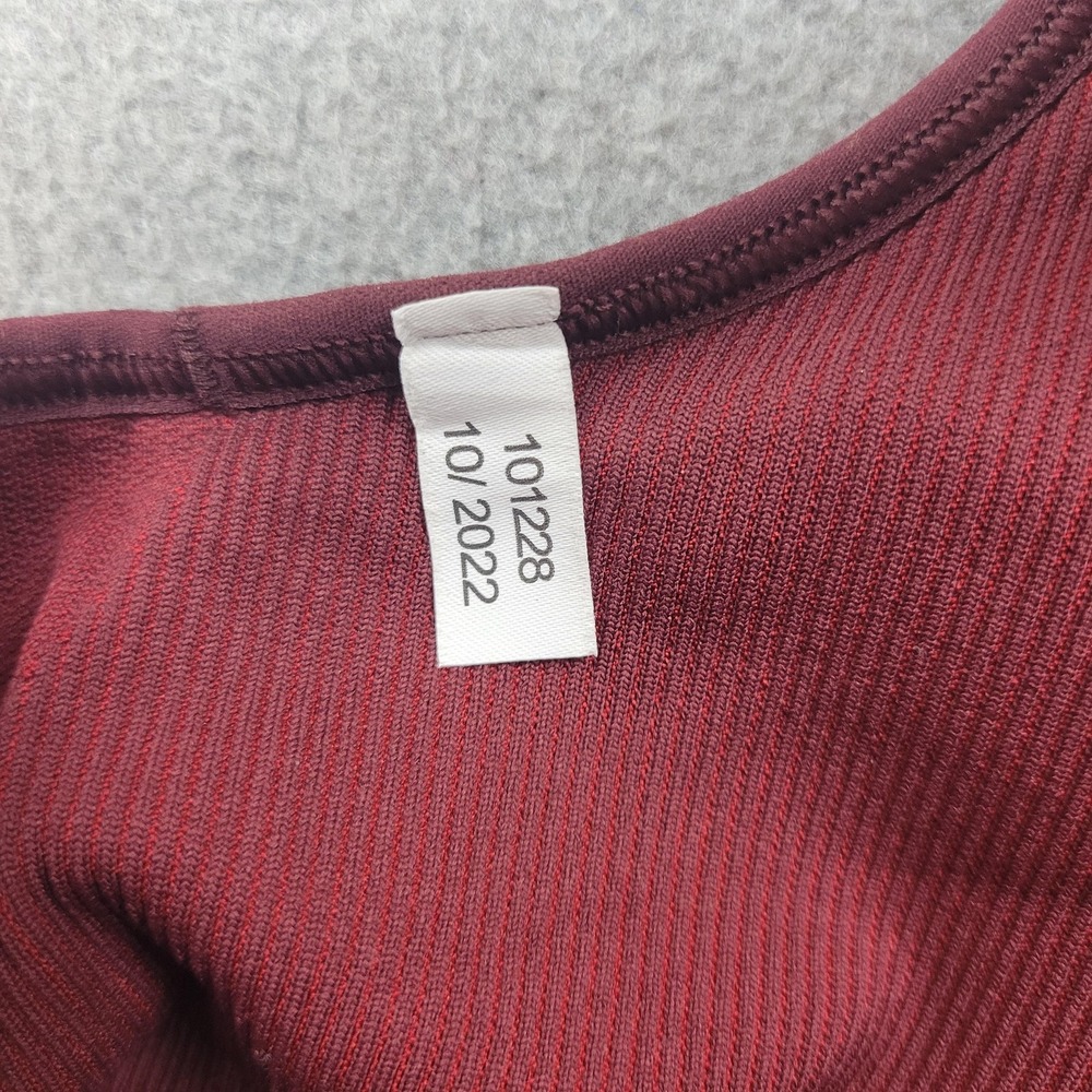 Outdoor Voices Sports Bra Womens Medium Burgundy One Shoulder Asymmetrical Yoga - Picture 9 of 12